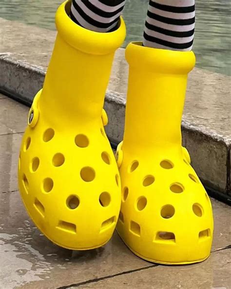 big yellow boots crocs.